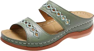 2025 Womens Sandals For Summer And Spring Comfortable Trendy Wedge Platform Arch Support Wide Width Flip Flops