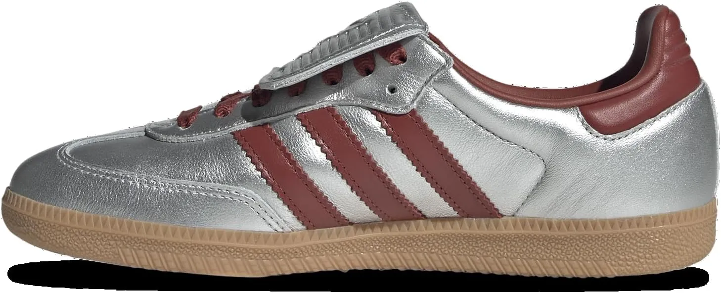 Adidas Orininals Samba Long Tongue - Women's (JH5707, Silver Metallic/Preloved Ruby/Gum)