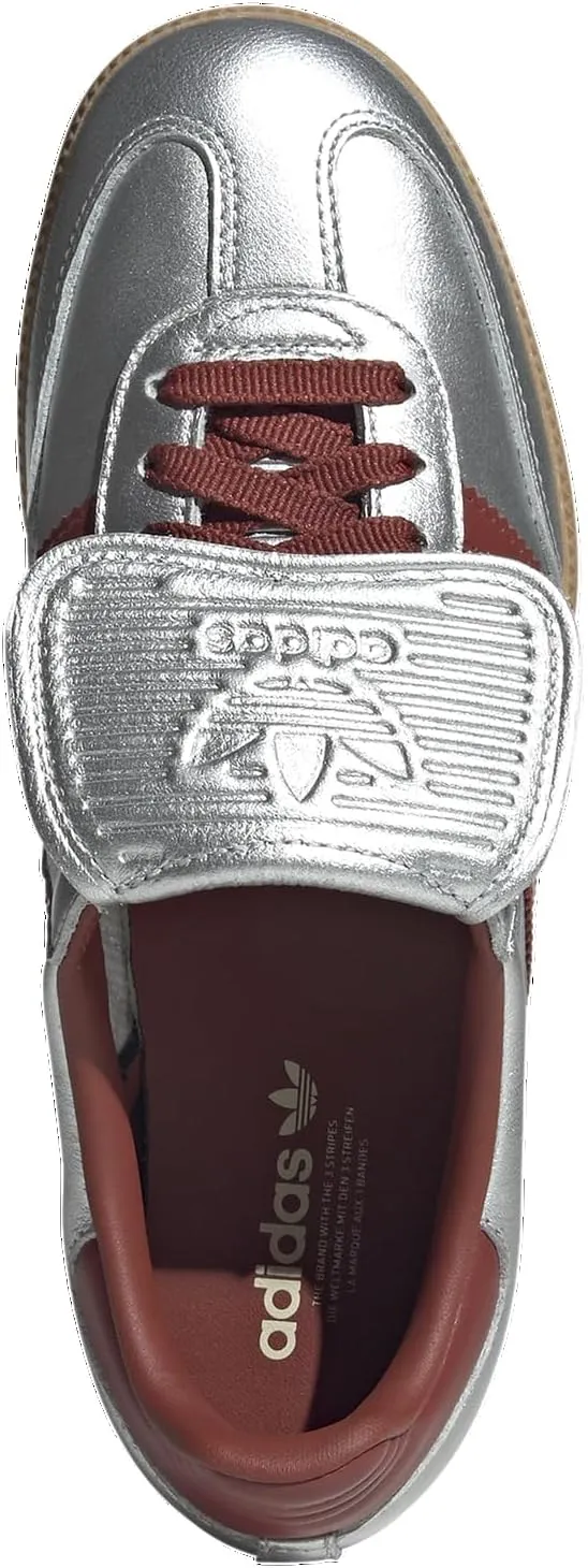 Adidas Orininals Samba Long Tongue - Women's (JH5707, Silver Metallic/Preloved Ruby/Gum)