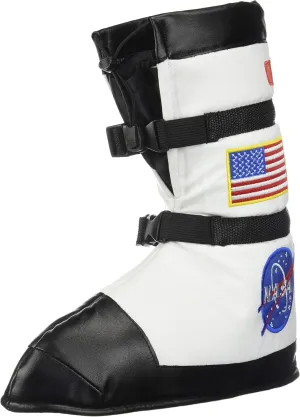 Aeromax Astronaut Boots, Size Large, White, with NASA patches