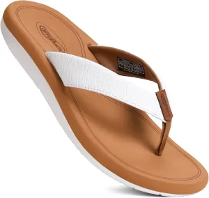 AEROTHOTIC Flip Flops Arch Support Womens – Slip On Recovery Plantar Fasciitis Relief Orthotic Slippers – Lightweight Thong Cushioning Sandals Women – Indoor Outdoor Beach Yoga Mat Footbed Footwear