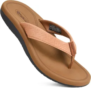 AEROTHOTIC Flip Flops Arch Support Womens – Slip On Recovery Plantar Fasciitis Relief Orthotic Slippers – Lightweight Thong Cushioning Sandals Women – Indoor Outdoor Beach Yoga Mat Footbed Footwear