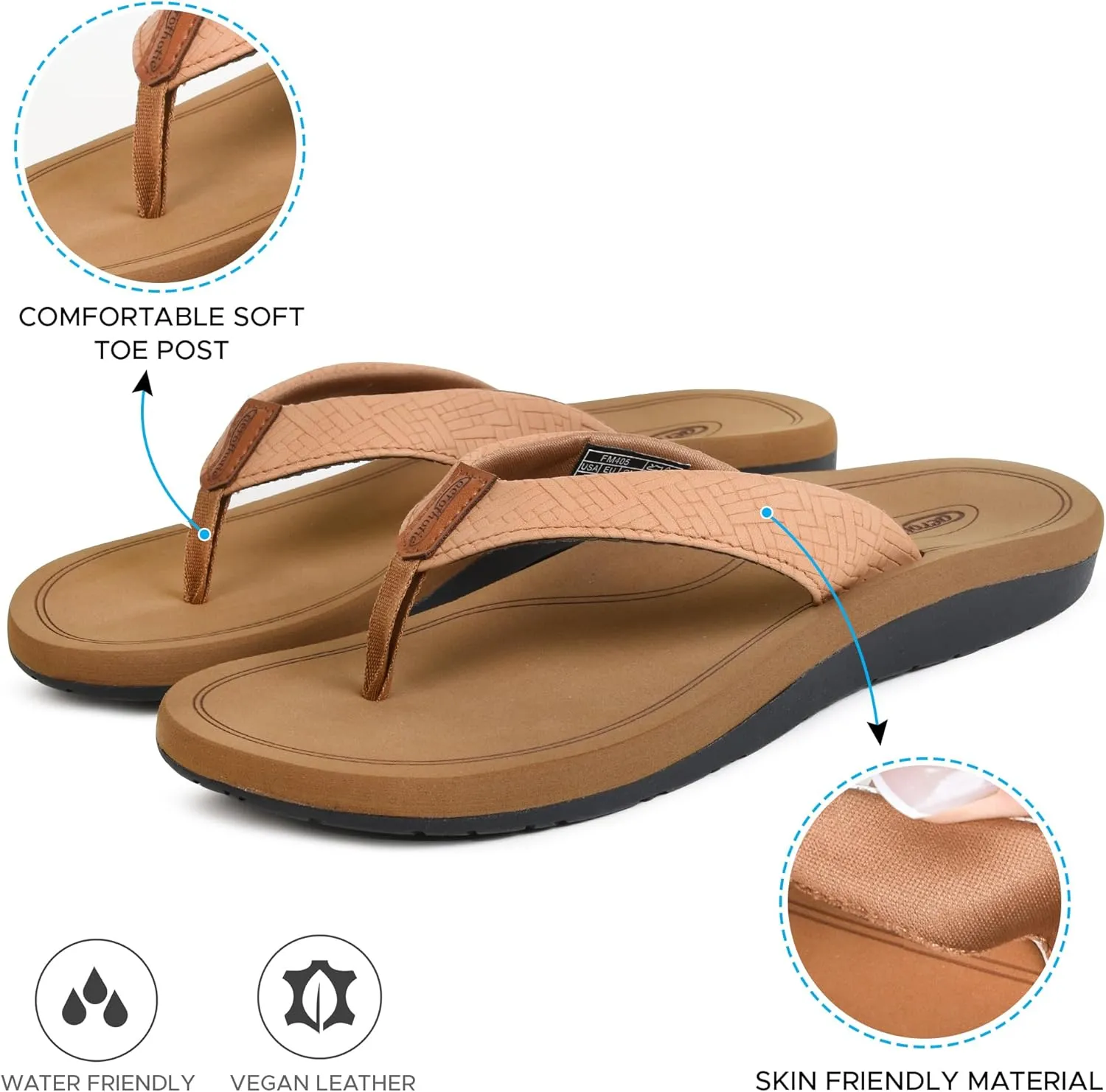 AEROTHOTIC Flip Flops Arch Support Womens – Slip On Recovery Plantar Fasciitis Relief Orthotic Slippers – Lightweight Thong Cushioning Sandals Women – Indoor Outdoor Beach Yoga Mat Footbed Footwear