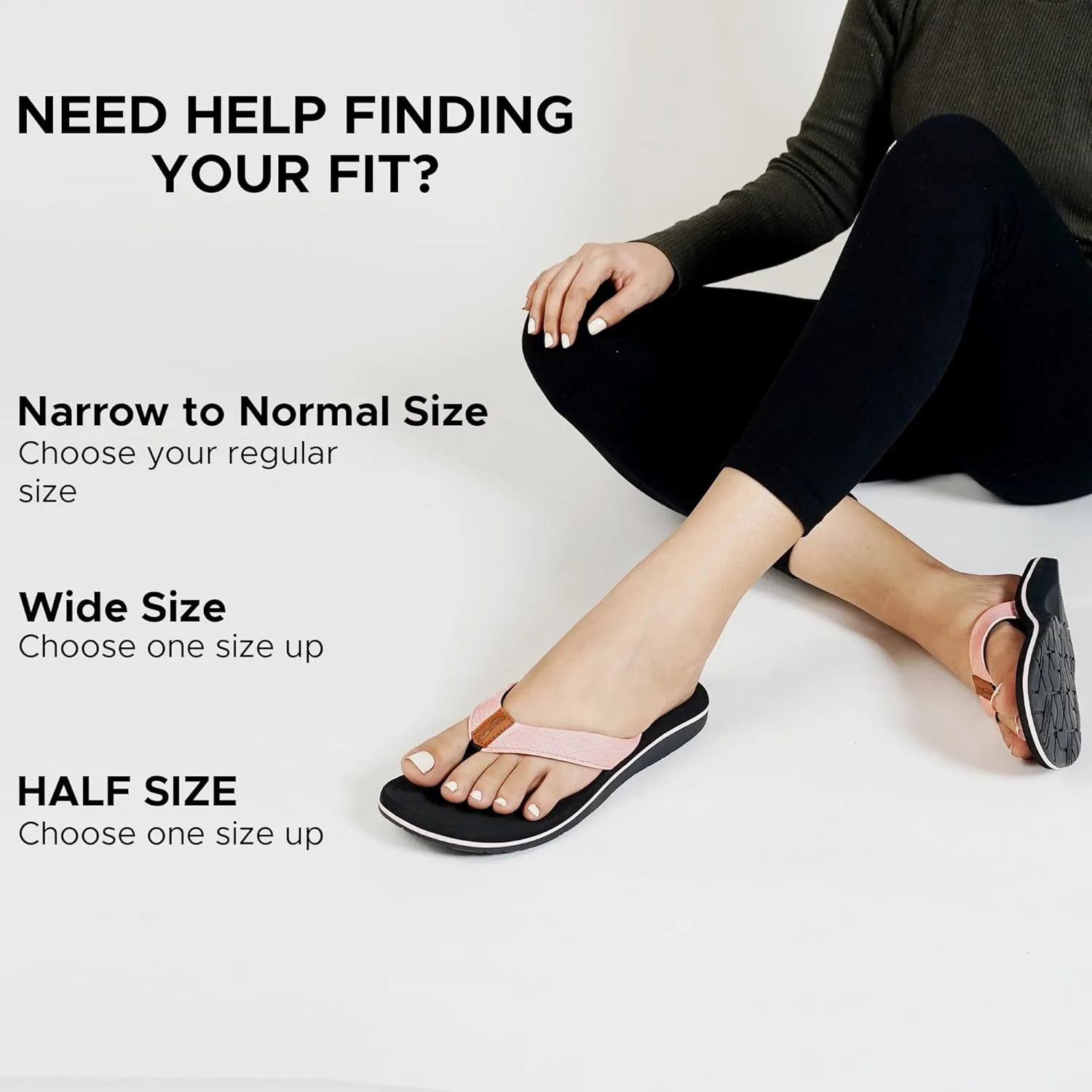 AEROTHOTIC Flip Flops Arch Support Womens – Slip On Recovery Plantar Fasciitis Relief Orthotic Slippers – Lightweight Thong Cushioning Sandals Women – Indoor Outdoor Beach Yoga Mat Footbed Footwear