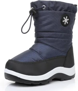 Ahannie Boys Girls Snow Boots Toddler Kids Winter Boots Water Resistant Warm Side Zipper Shoes(Toddler/Little Kid)