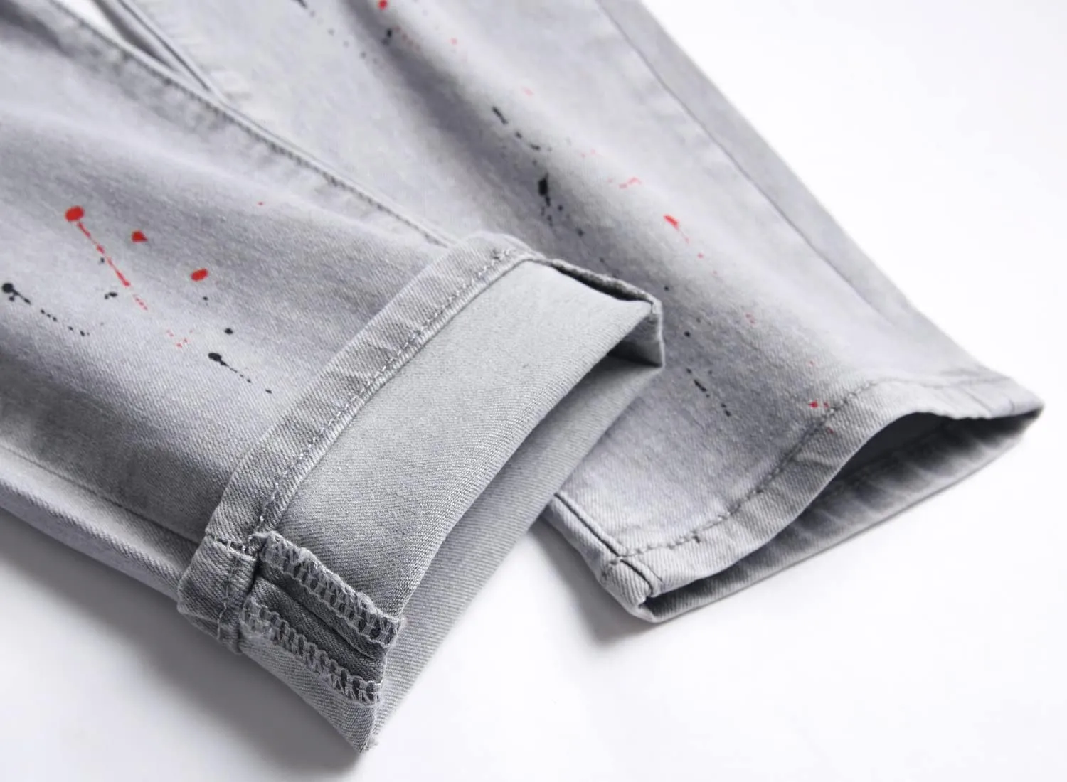 AITITIA Men's Ripped Regular Fit Stretch Jeans
