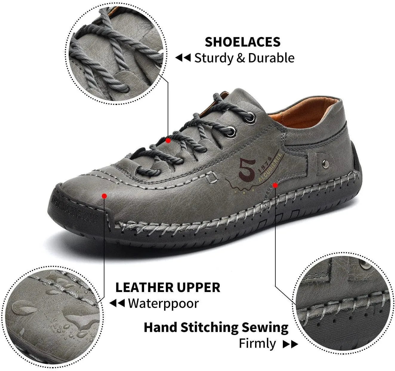 alcubieree Mens Leather Casual Shoes Comfortable Fashion Sneakers Loafers Lightweight Dress Walking Driving Shoes for Men（Size 7.5-13）