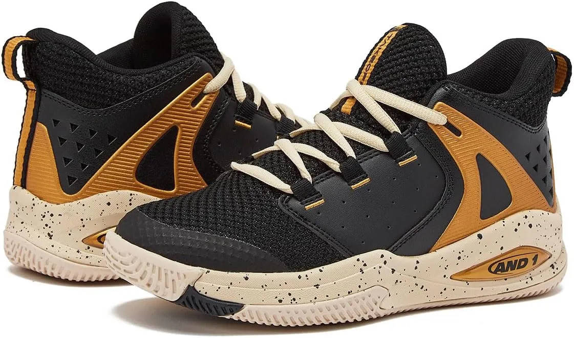 AND1 Girls & Boys Basketball Shoes, Boys High Top Sneakers, Size Little Kid 1 to Big Kid 7 - Cool Basketball Shoes for Kids and Youth