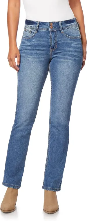 Angels Forever Young Women's Curvy Bootcut Mid-Rise Jeans (Standard and Plus)