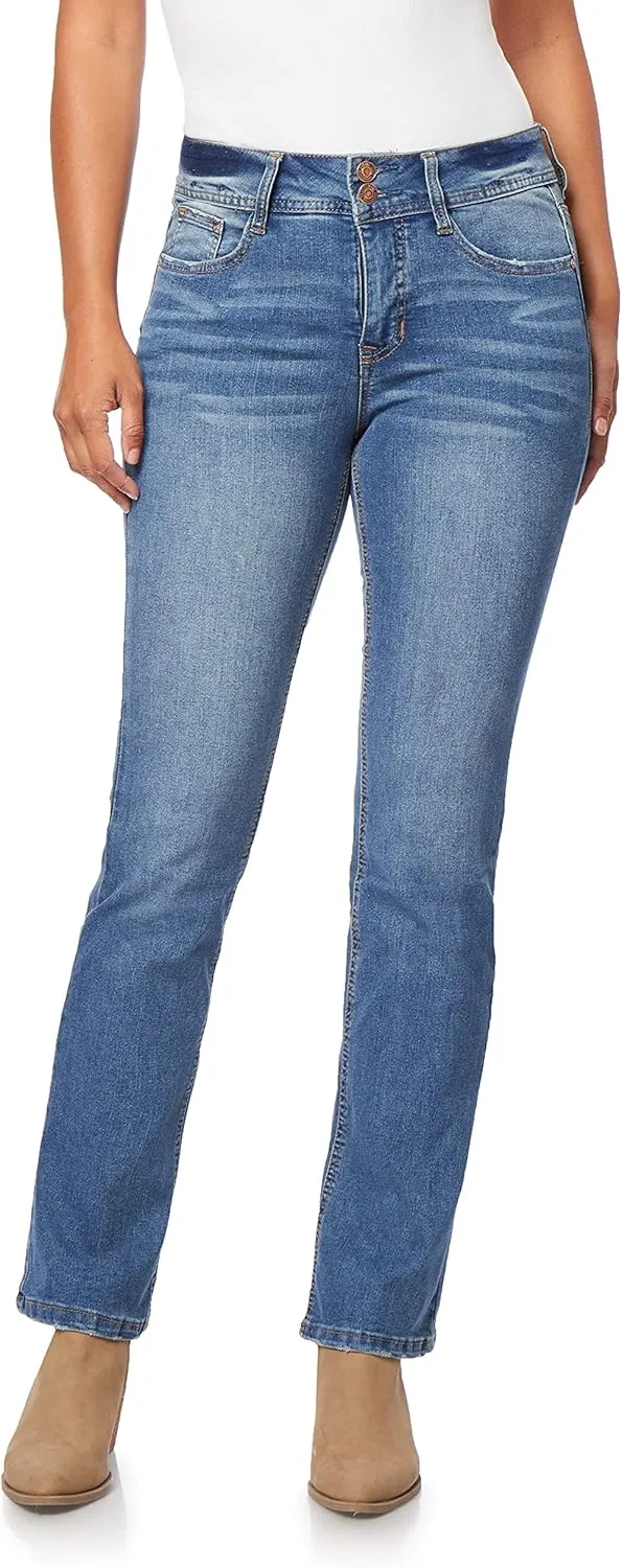 Angels Forever Young Women's Curvy Bootcut Mid-Rise Jeans (Standard and Plus)
