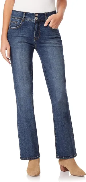 Angels Forever Young Women's Curvy Bootcut Mid-Rise Jeans (Standard and Plus)