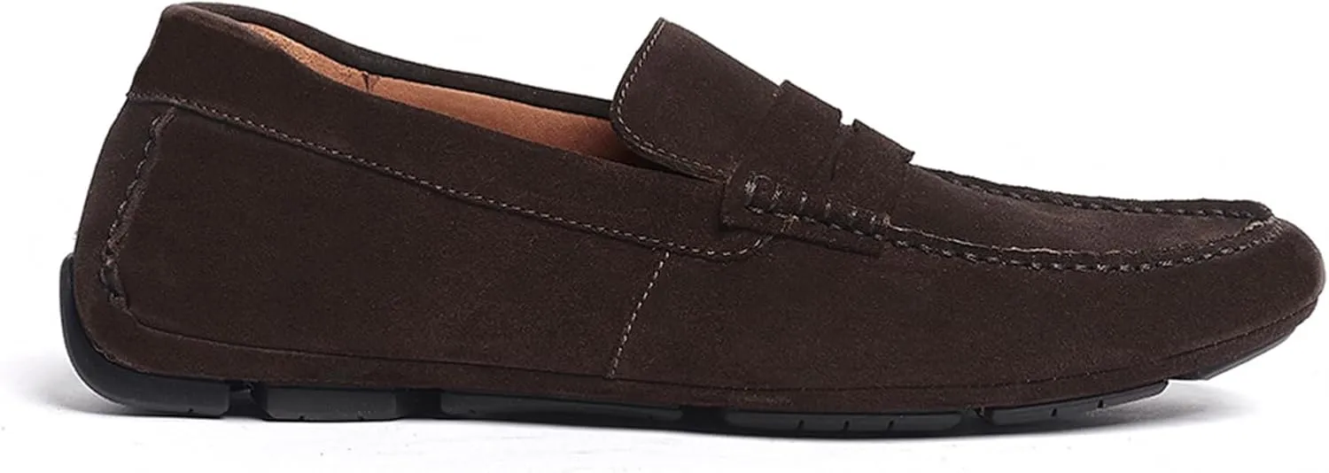 Anthony Veer Cruise Driver Penny Loafers for Men | Slip-On | Tubular Construction | Leather Lining | Ortholite Cushioned Footbed | Rubber Outsole
