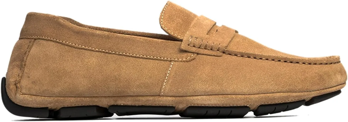 Anthony Veer Cruise Driver Penny Loafers for Men | Slip-On | Tubular Construction | Leather Lining | Ortholite Cushioned Footbed | Rubber Outsole