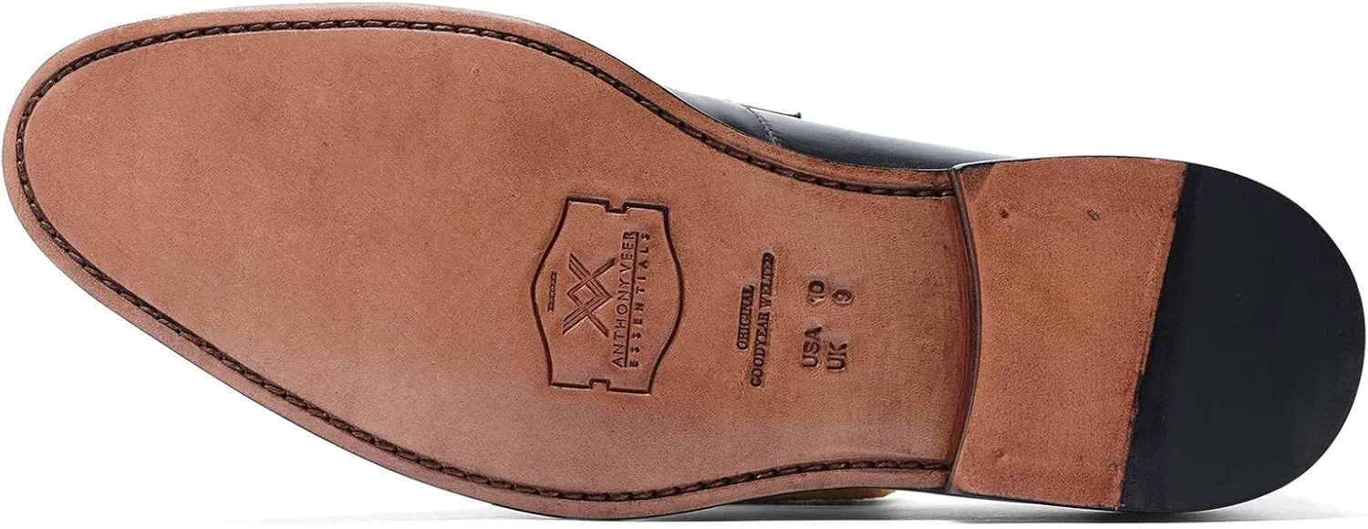 Anthony Veer Gerry Penny Loafers for Men | Goodyear Welt Construction | Ortholite® Footbed | Recraftable Leather Outsole