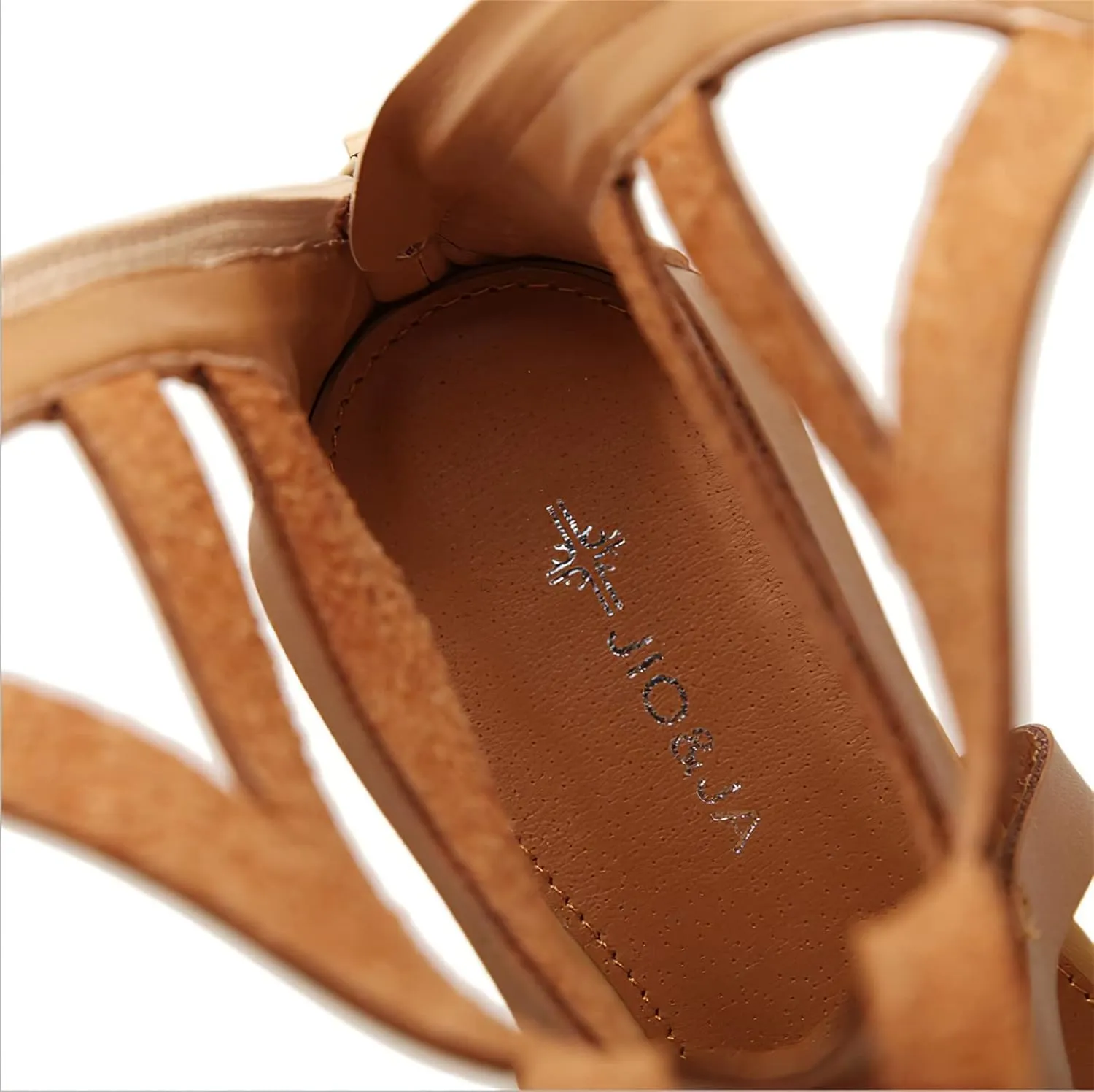 ANUFER Womens Knee High Roman Gladiator Sandals Rivets Studded Strappy Zipper Thong Sandals