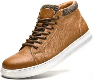 Arkbird Mens Leather Sneaker Fashion Classic Casual Chukka Ankle Boots for Men