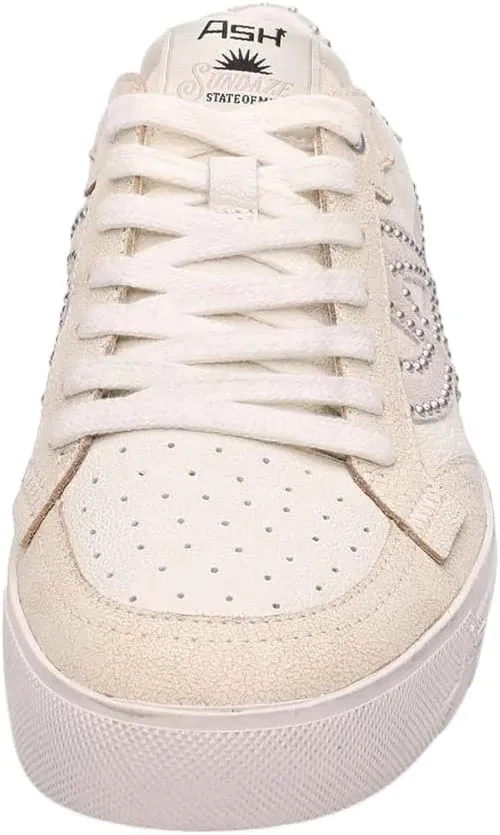 ASH Women's Moonlight Studs Sneakers, Vintage-Inspired Distressed Leather with Bold Starry Logo