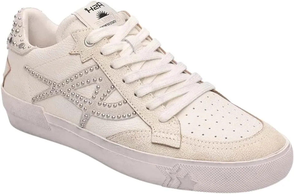 ASH Women's Moonlight Studs Sneakers, Vintage-Inspired Distressed Leather with Bold Starry Logo