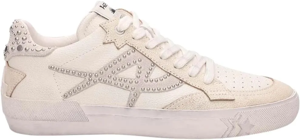 ASH Women's Moonlight Studs Sneakers, Vintage-Inspired Distressed Leather with Bold Starry Logo