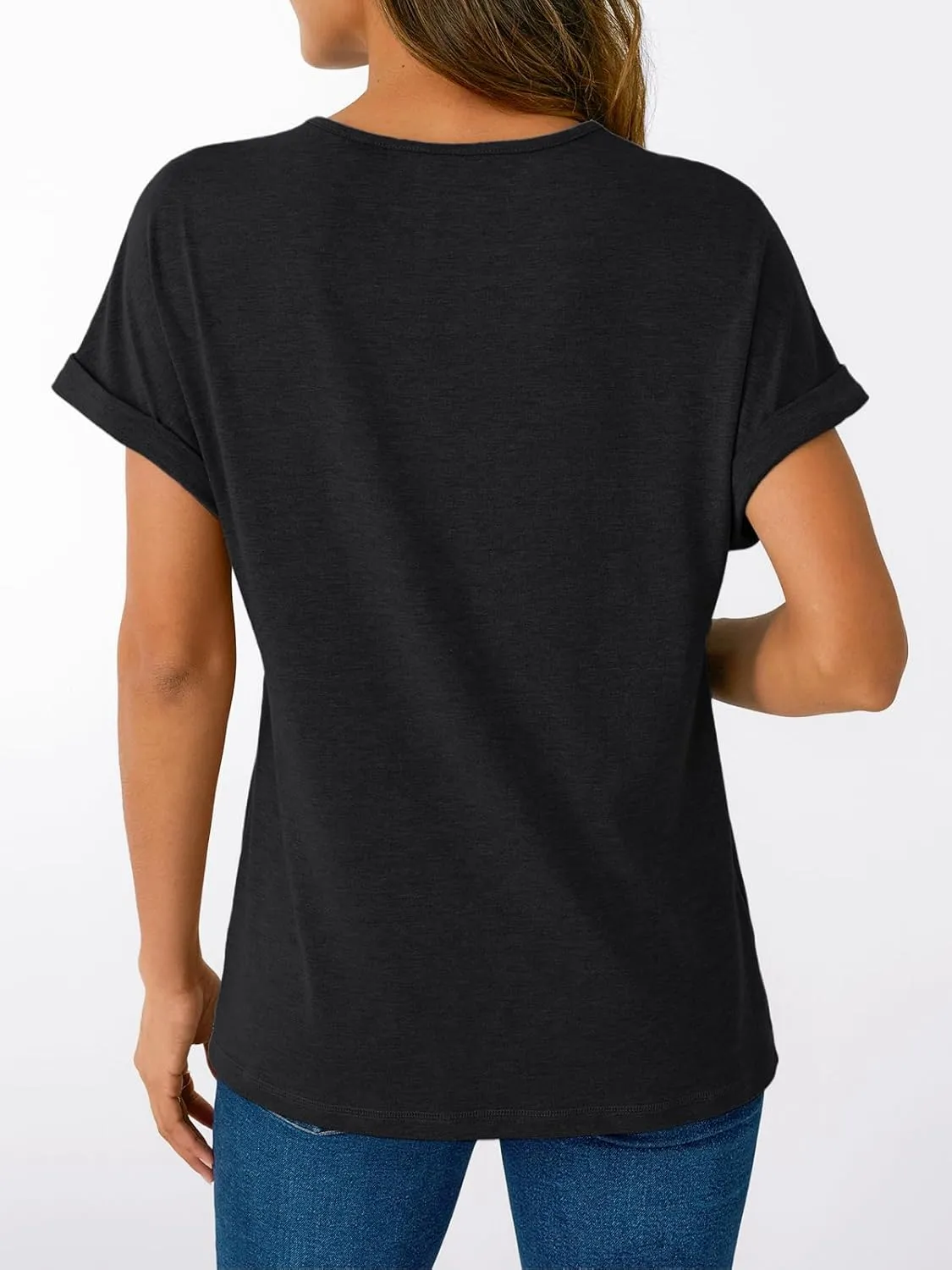 AUTOMET Short Sleeve V Neck T Shirts Womens Cap Sleeve Summer Casual Dressy Tops