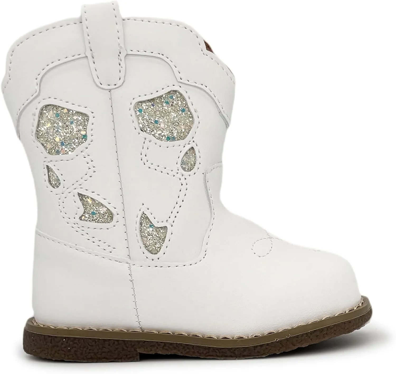 Baby Cowboy Cowgirl Boots Infant Boys Girls Western Booties Round Toe Riding Mid Calf Boots for All Seasons for 6 9 12 15 18 24 Months