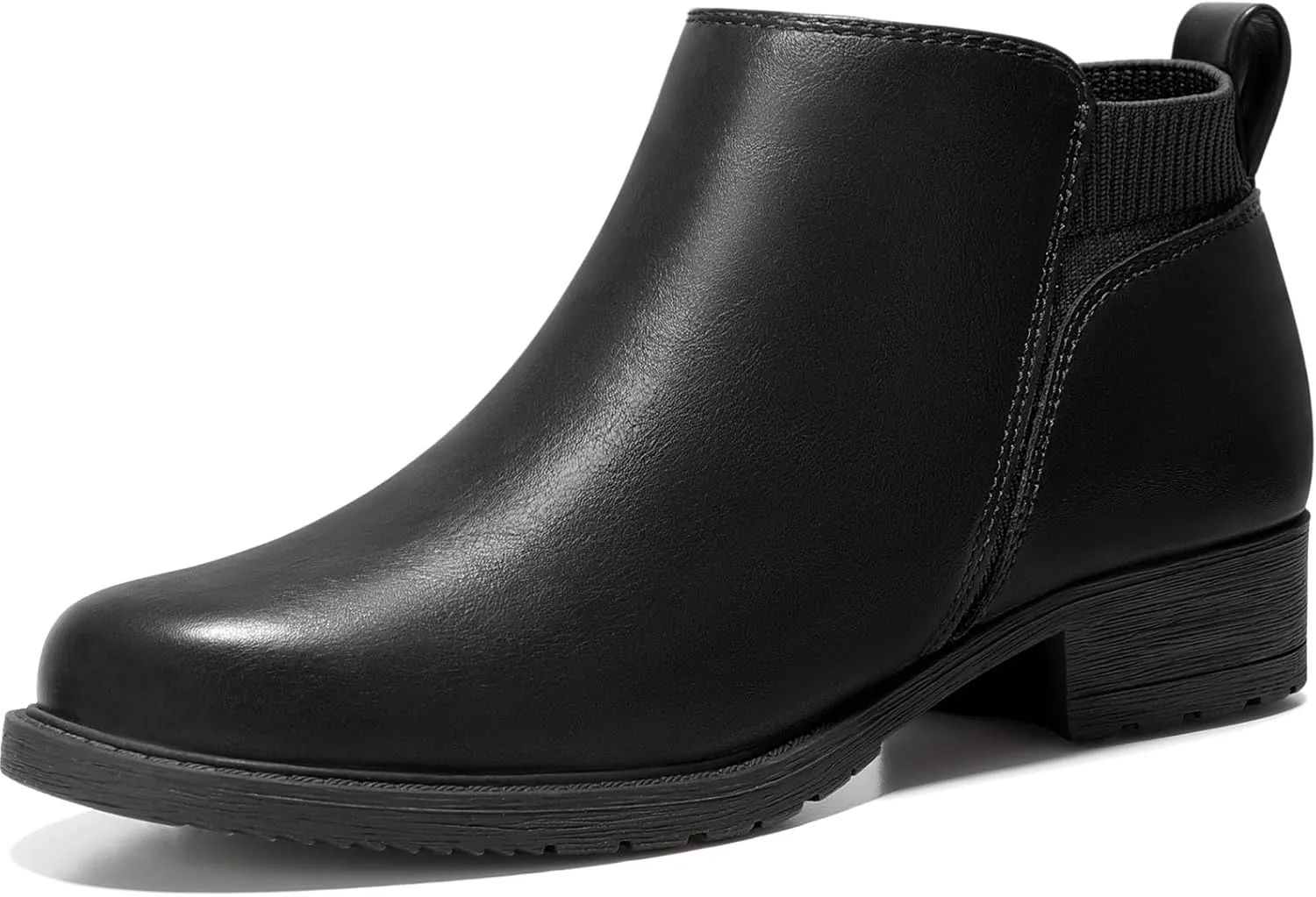 Bacia Chelsea Boots Women Fall Ankle Boots Low Heel Round Toe with Inside Zipper