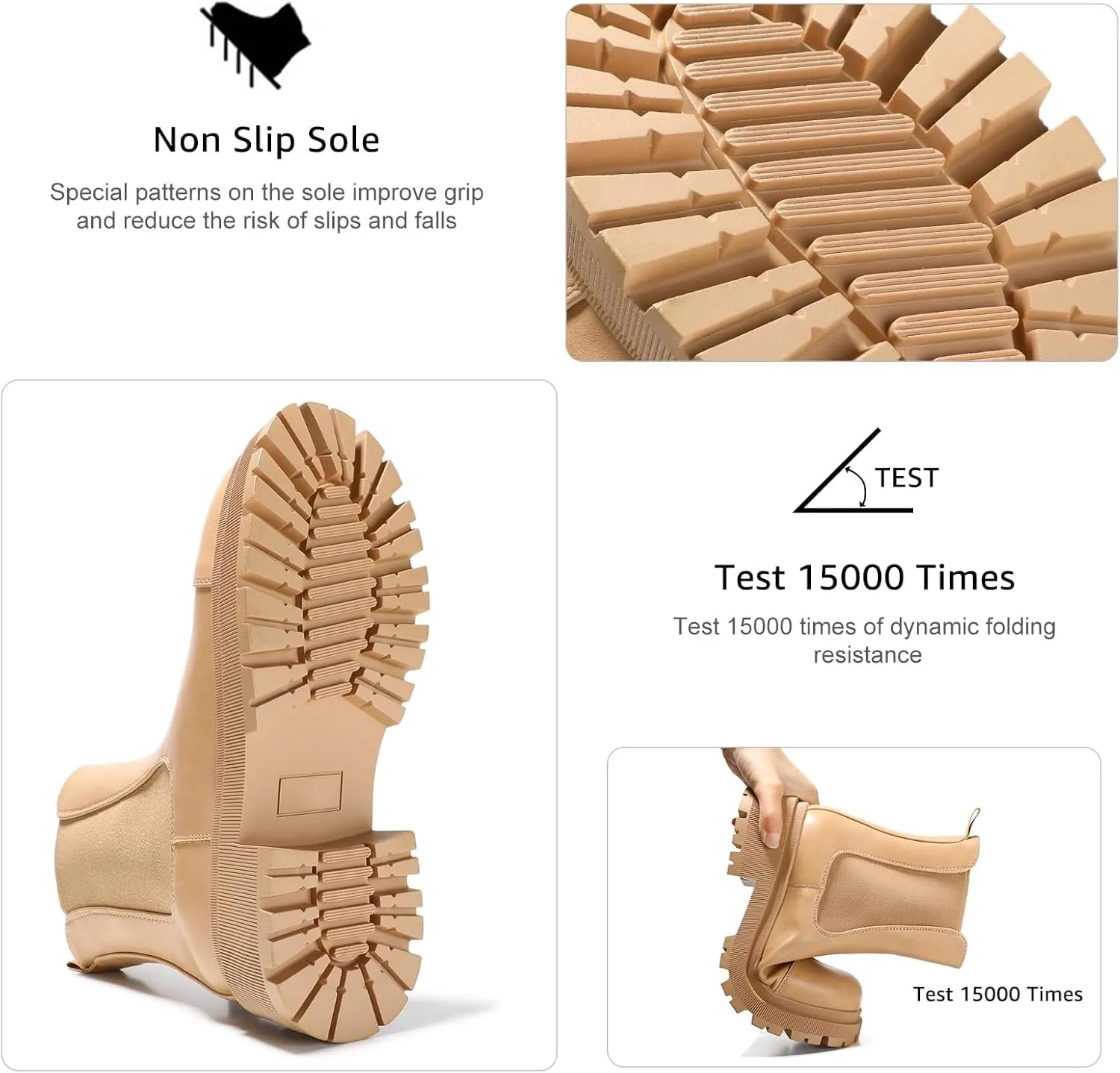 Bacia Chelsea Boots Women Lug Sole Ankle Boots Chunky Heel Slip On Booties
