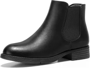 Bacia Womens Ankle Boots Low Heel Chelsea Boots Fall Short Booties with Side Zipper