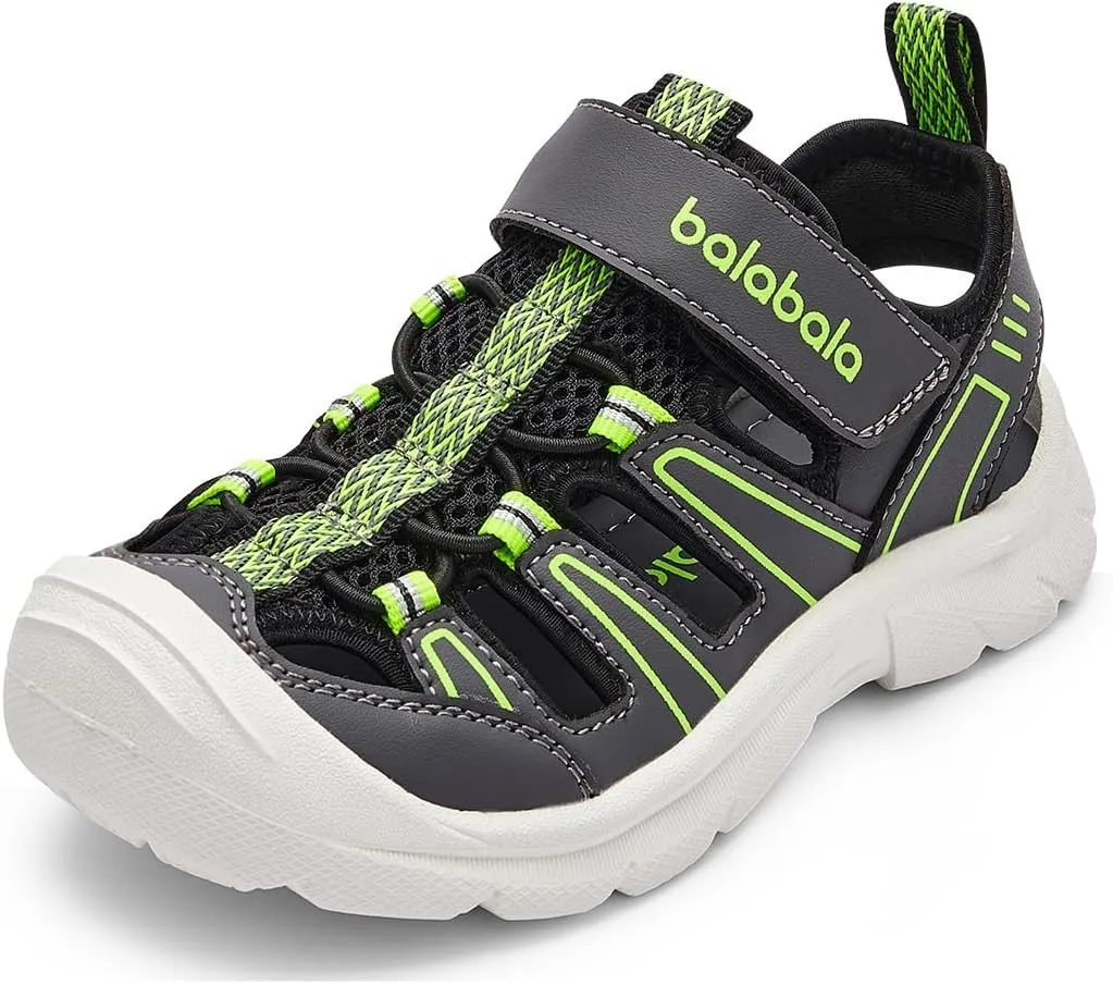 Balabala Boys Sport Sandal Kids Water Sandals Non-slip Lightweight Outdoor Hiking Closed-Toe Summer Shoes (Toddler/Little Kid/Big Kid)