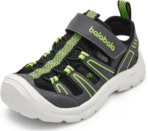 Balabala Boys Sport Sandal Kids Water Sandals Non-slip Lightweight Outdoor Hiking Closed-Toe Summer Shoes (Toddler/Little Kid/Big Kid)
