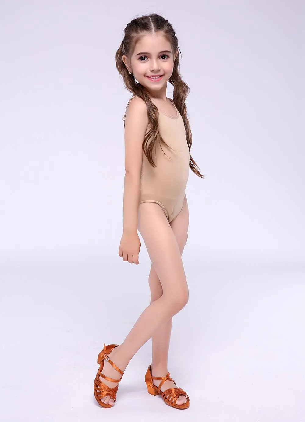 Ballroom Dance Shoes Latin Wedding Party Performance Sandals for Girls