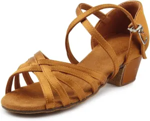 Ballroom Dance Shoes Latin Wedding Party Performance Sandals for Girls