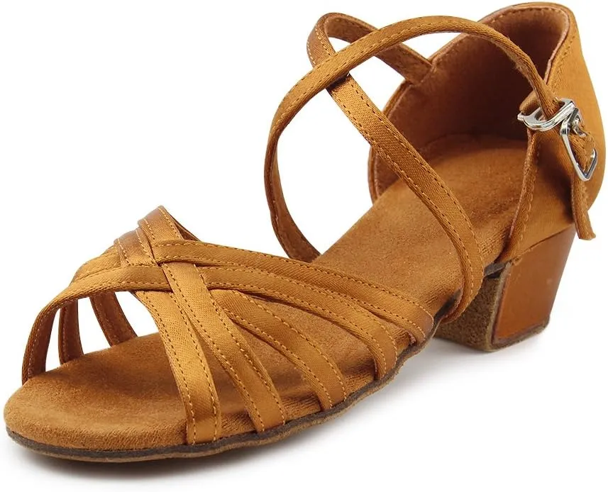 Ballroom Dance Shoes Latin Wedding Party Performance Sandals for Girls