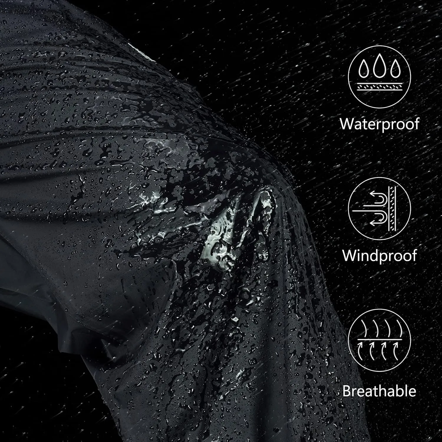 BASSDASH Complete Men’s Breathable Waterproof Rain Pant Lightweight Over Pant with 1/2 Zip Legs for Fishing Kayaking Hiking