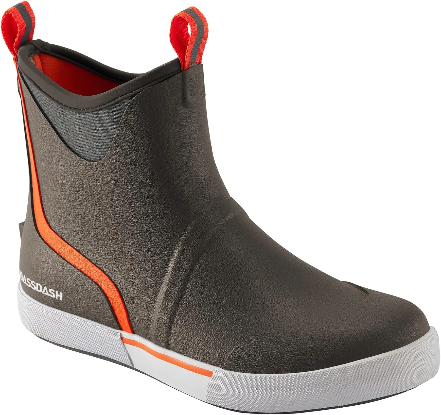 BASSDASH Men’s 6" Waterproof Deck Boots with Breathable Lining Anti-slip Neoprene Rubber Ankle Rain Boots for Fishing Boating