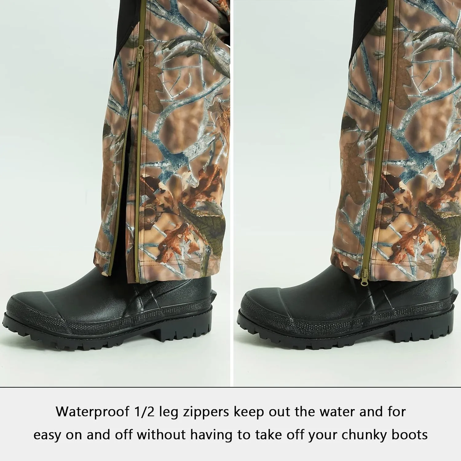 BASSDASH Splice Insulated Hunting Softshell Pants Water Resistant Camo Fishing Tactical Reinforced Windproof Fleeced Pant