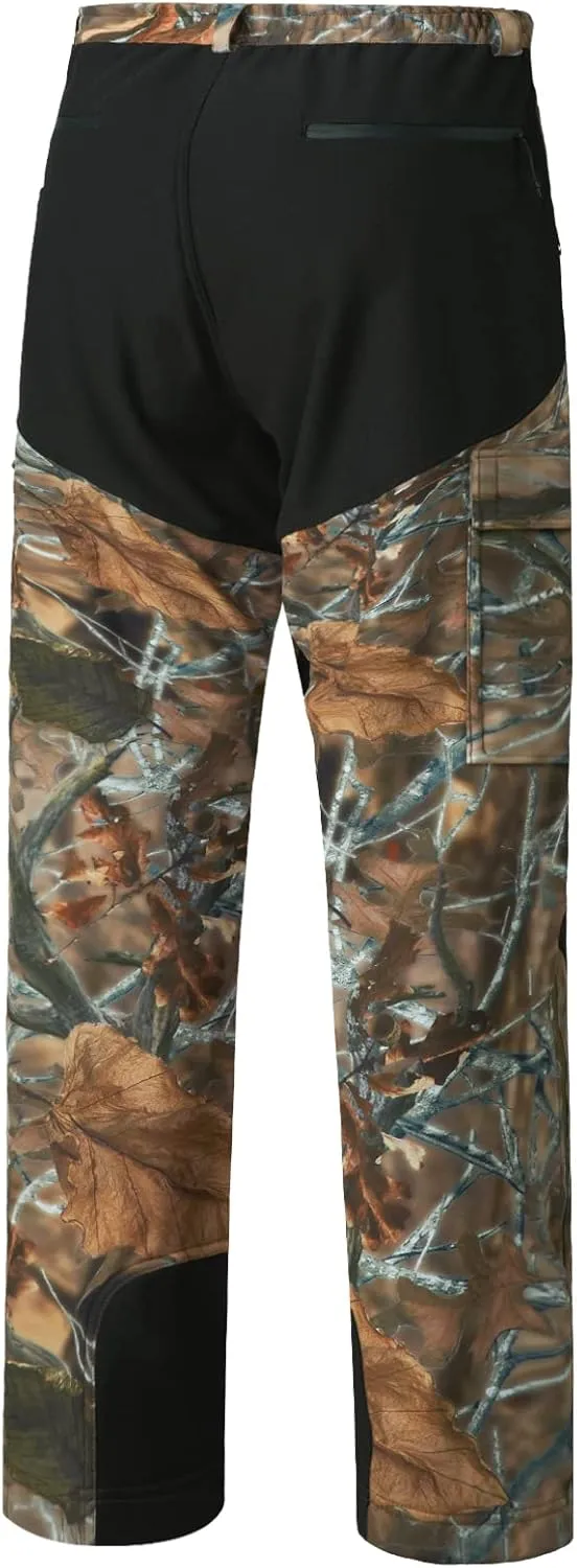 BASSDASH Splice Insulated Hunting Softshell Pants Water Resistant Camo Fishing Tactical Reinforced Windproof Fleeced Pant