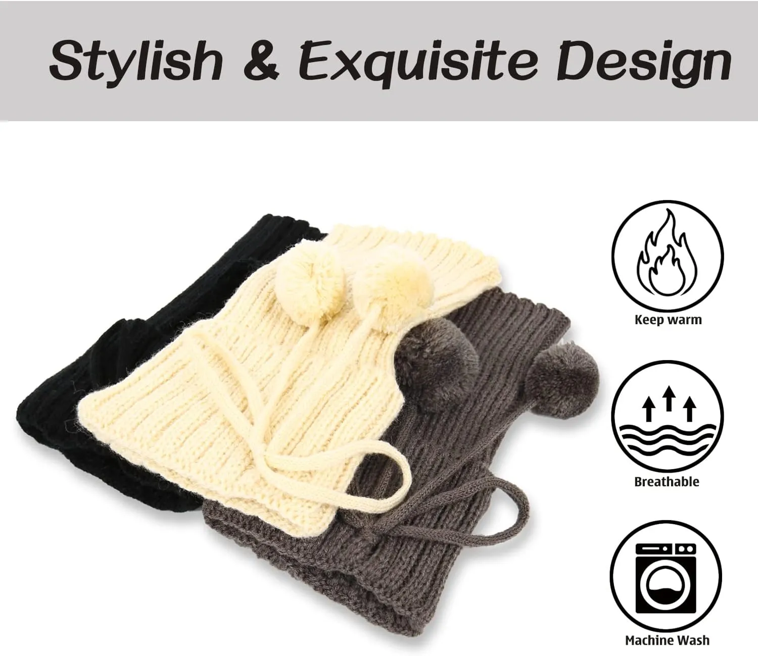 Benefeet Sox 3 Pairs Womens Girls Boot Cuffs Cable Knit Crochet Leg Warmers Socks Winter Warm Short Boot Toppers Socks