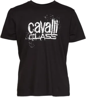 Black Spray Print Signature Fashion T-Shirt - for Mens