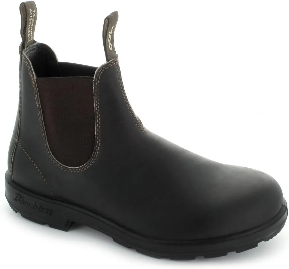 Blundstone Original 500 Series Unisex Premium Water Resistant Leather Chelsea Boots for Men and Women with Shock Absorption and Cushioned Midsole, Stout Brown, 4 US Men / 6 US Women / 3 AU
