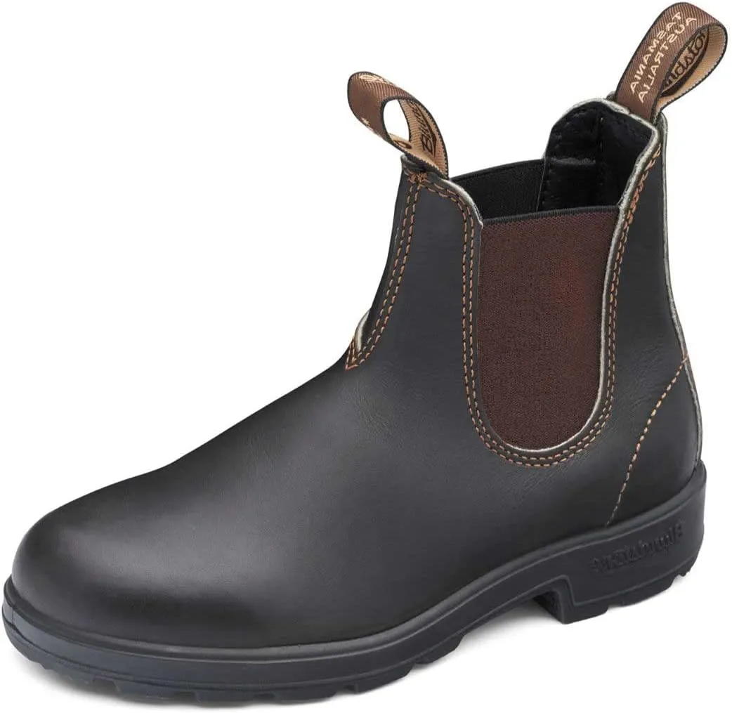 Blundstone Original 500 Series Unisex Premium Water Resistant Leather Chelsea Boots for Men and Women with Shock Absorption and Cushioned Midsole, Stout Brown, 5.5 US Men / 7.5 US Women / 4.5 AU