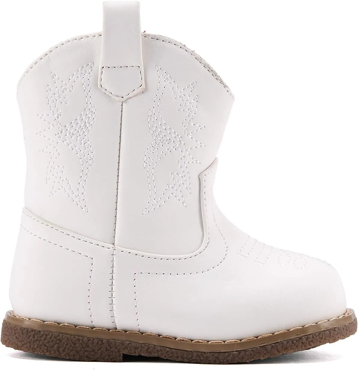 BMCiTYBM Baby Cowboy Cowgirl Boots Infant Western Boots Toddler Boys Girls Round Toe Riding Mid Calf Boots All Seasons for 6 9 12 18 24 Months