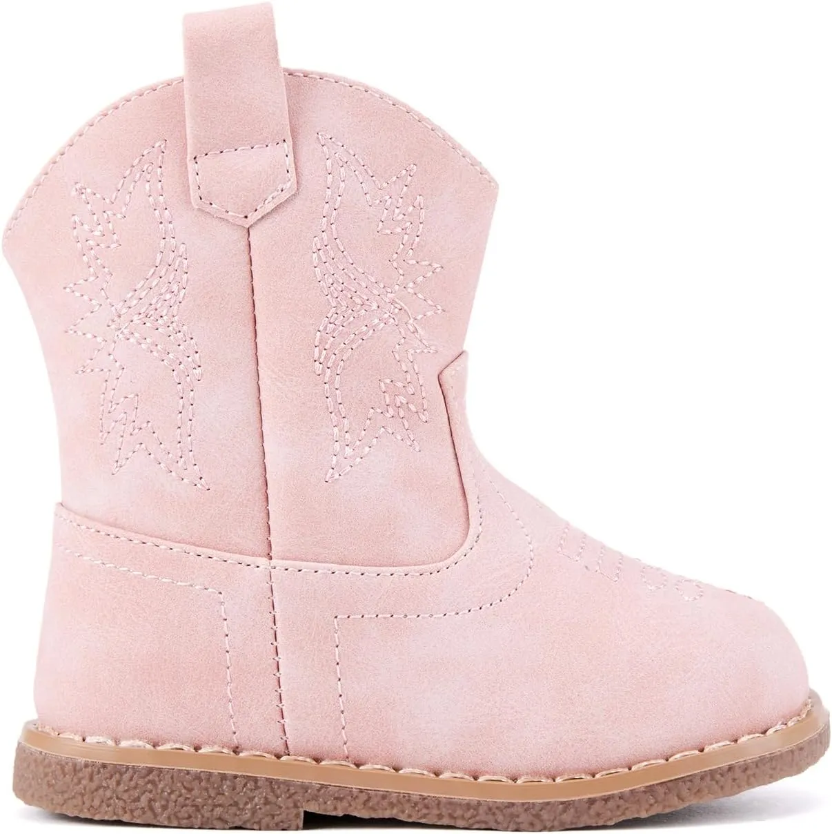 BMCiTYBM Baby Cowboy Cowgirl Boots Infant Western Boots Toddler Boys Girls Round Toe Riding Mid Calf Boots All Seasons for 6 9 12 18 24 Months