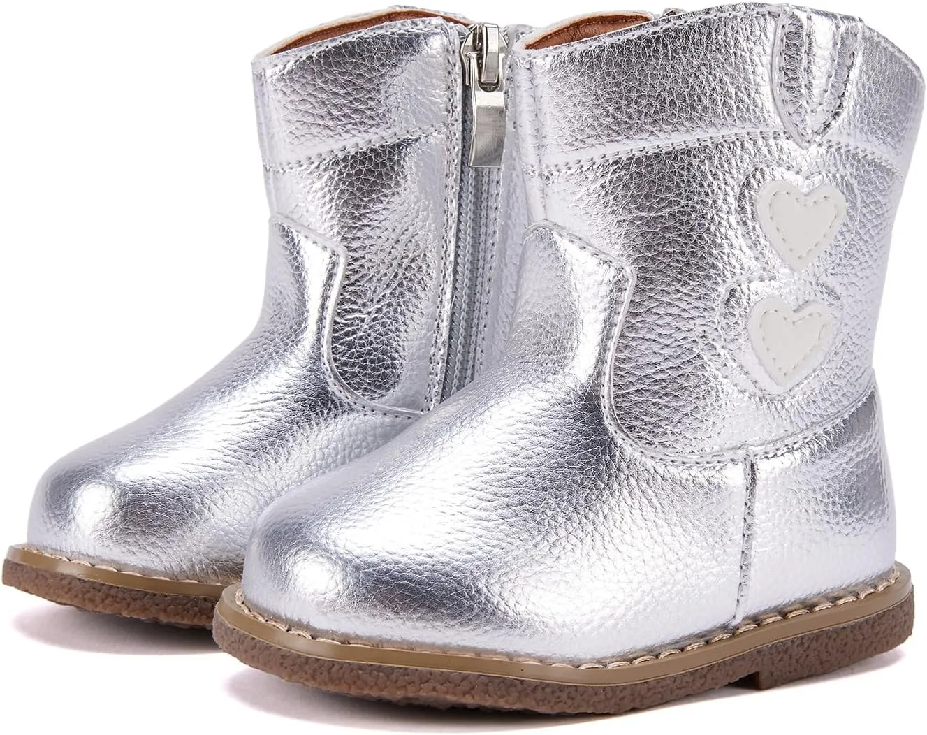 BMCiTYBM Baby Cowboy Cowgirl Boots Infant Western Boots Toddler Boys Girls Round Toe Riding Mid Calf Boots All Seasons for 6 9 12 18 24 Months