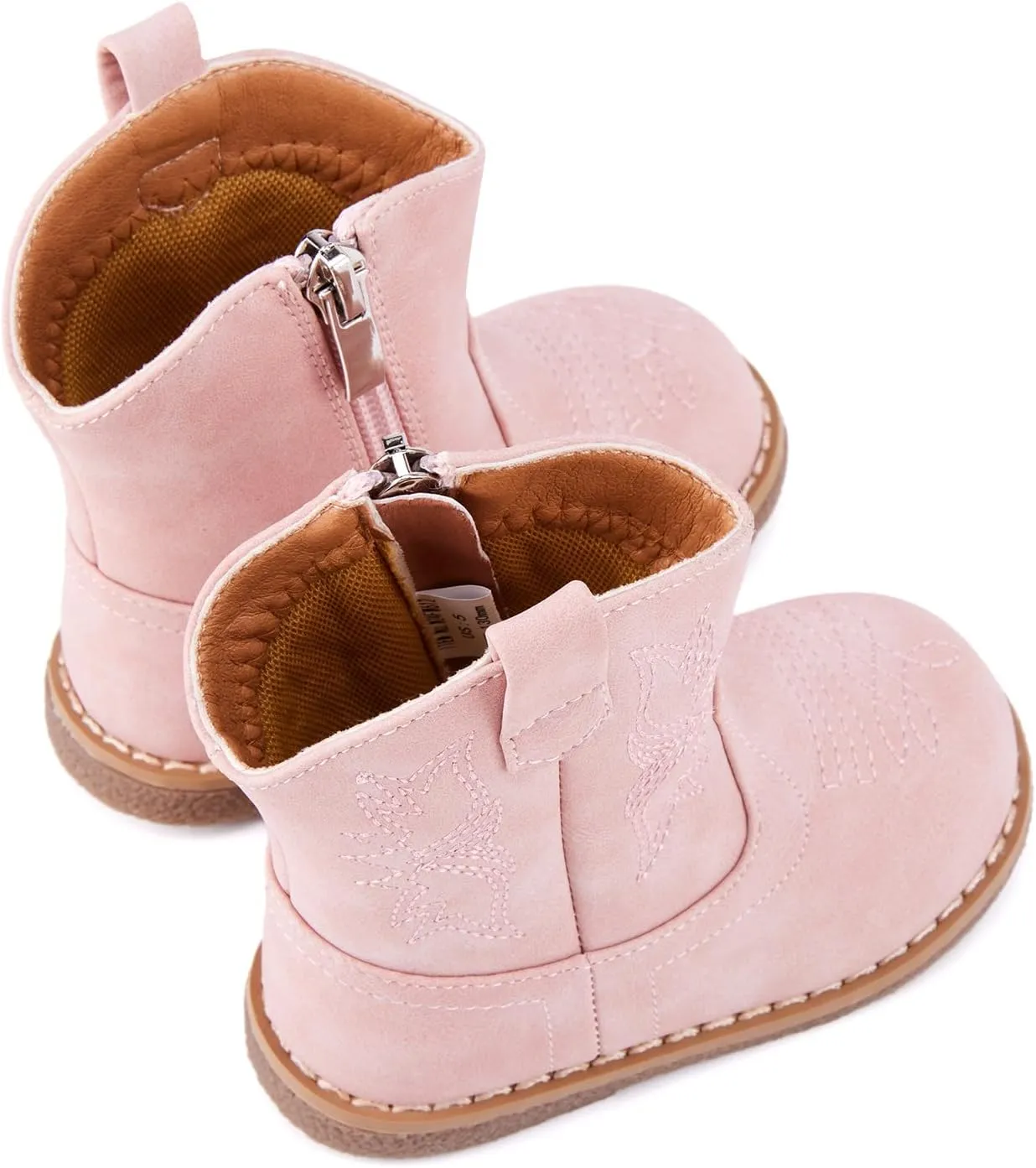 BMCiTYBM Baby Cowboy Cowgirl Boots Infant Western Boots Toddler Boys Girls Round Toe Riding Mid Calf Boots All Seasons for 6 9 12 18 24 Months