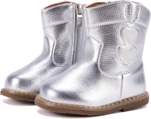 BMCiTYBM Baby Cowboy Cowgirl Boots Infant Western Boots Toddler Boys Girls Round Toe Riding Mid Calf Boots All Seasons for 6 9 12 18 24 Months