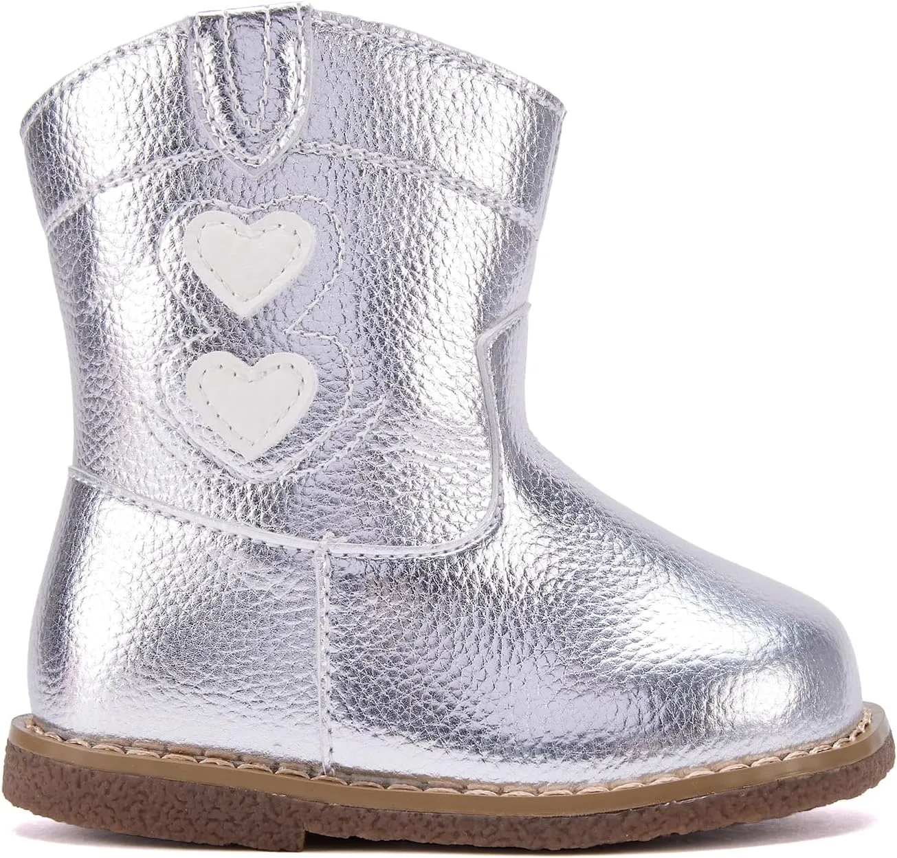 BMCiTYBM Baby Cowboy Cowgirl Boots Infant Western Boots Toddler Boys Girls Round Toe Riding Mid Calf Boots All Seasons for 6 9 12 18 24 Months