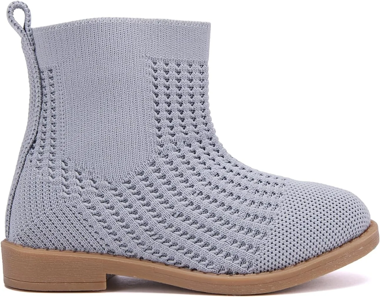 BMCiTYBM Toddler Girls Knitted Boots Breathable Low Heel Booties Pointed Toe Slip On Sock Shoes for All Seasons