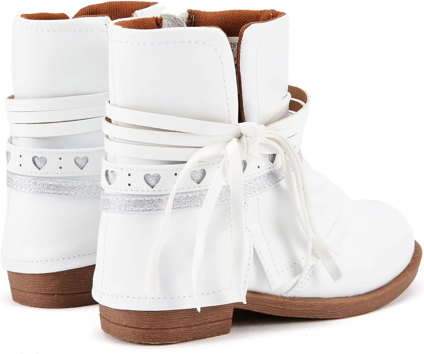 BMCiTYBM Toddler Little Girls Cowboy Cowgirl Boots Kids Pointed Toe Western Boots Mid Calf Side Zipper Riding Shoes for All Seasons (Toddler/Little Kid)
