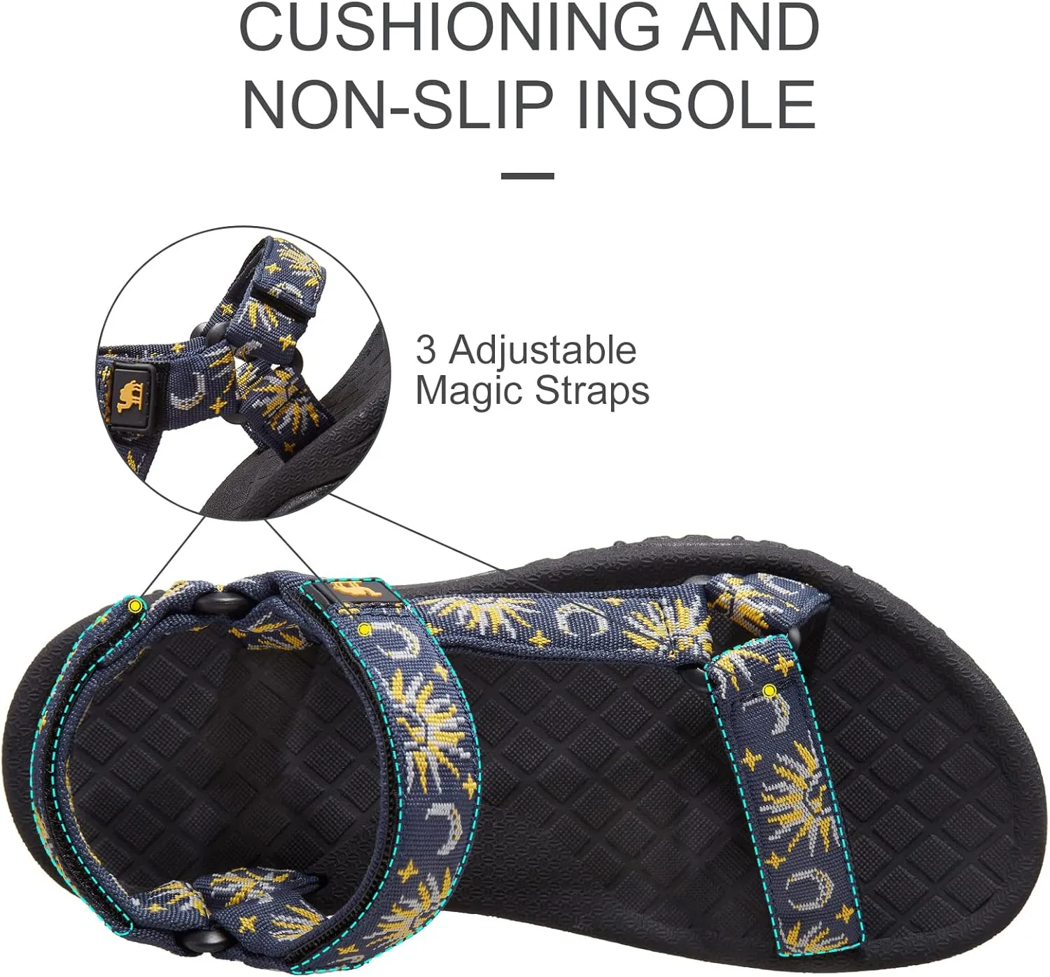 CAMEL CROWN Hiking Sport Sandals for Women Anti-skidding Water Sandals Comfortable Athletic Sandals for Outdoor Wading Beach